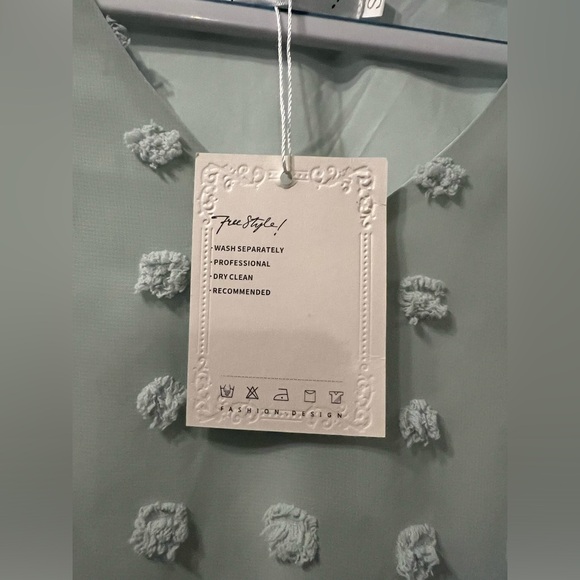 NWTs!!! Elegant Baby Blue Dress by FreeStyle (size: small) - Picture 5 of 6